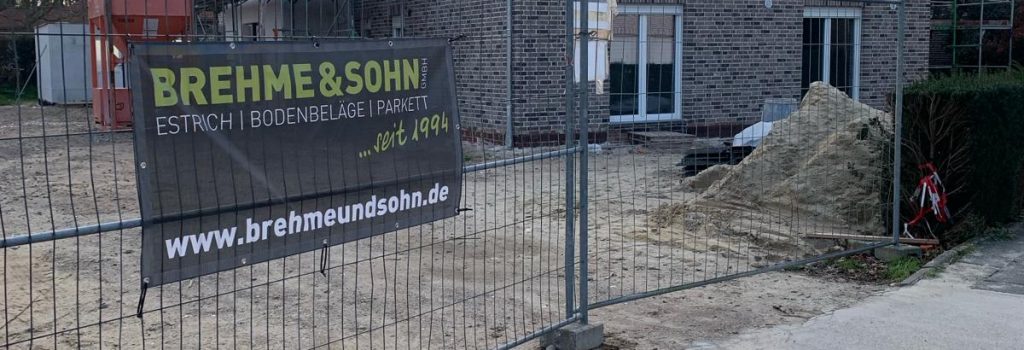 Verlegung von Dämmung für die folgende Fußbodenheizung bei einem Neubau eines Wohnhauses mit 7 Wohnungen in Rahden für die Firma Bau Team Husmann